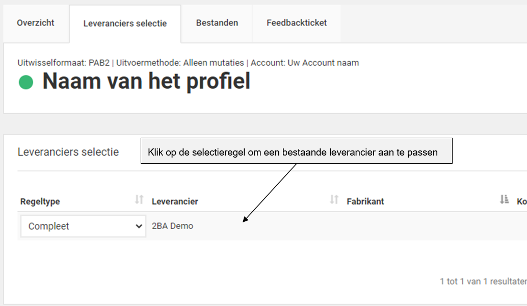SelectieprofielLeveranciersselectie